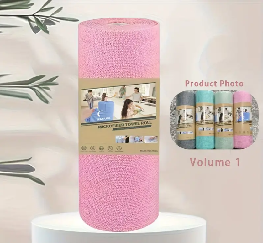 20Pcs-Roll Disposable Quick Dry Microfiber Cleaning Cloths